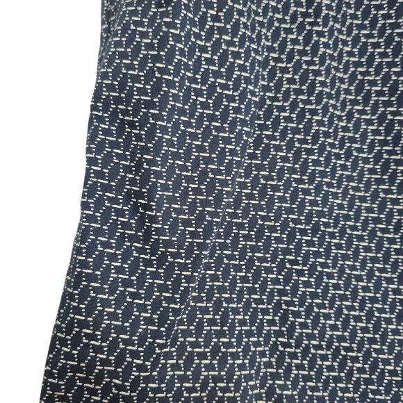 Perry Ellis Men's Size 34 Navy White Stretch Patterned Flat Front Shorts - Picture 4 of 6